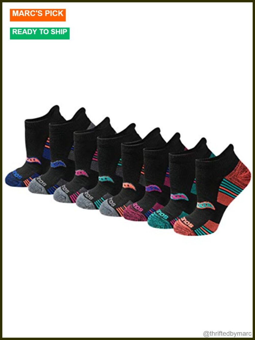 Women's RunDry Performance Heel Tab Athletic Socks S-L